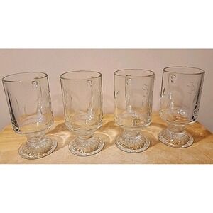 Princess House Crystal Glasses -  Set of Four Irish Coffee Mugs